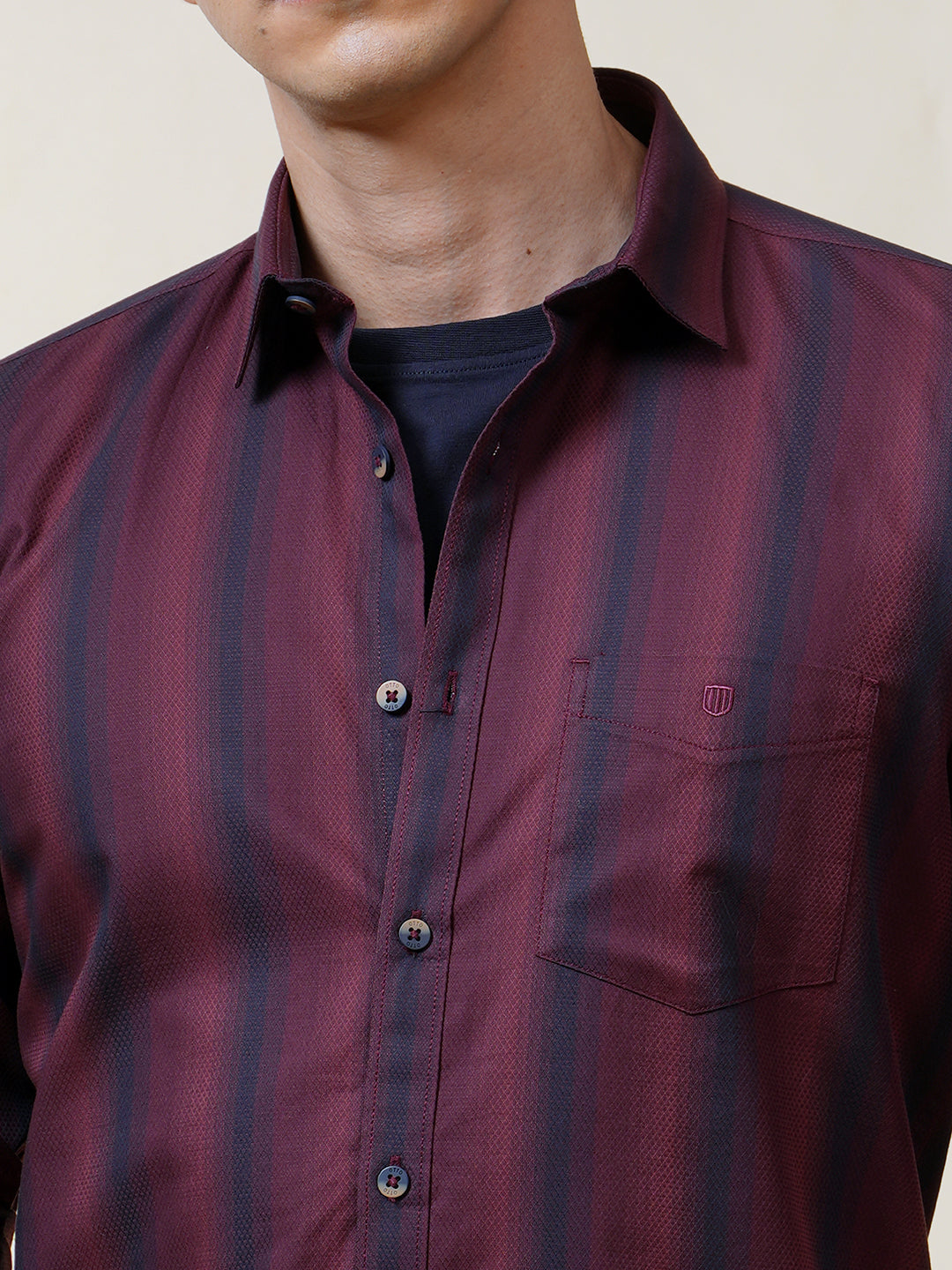 mens casual striped shirt