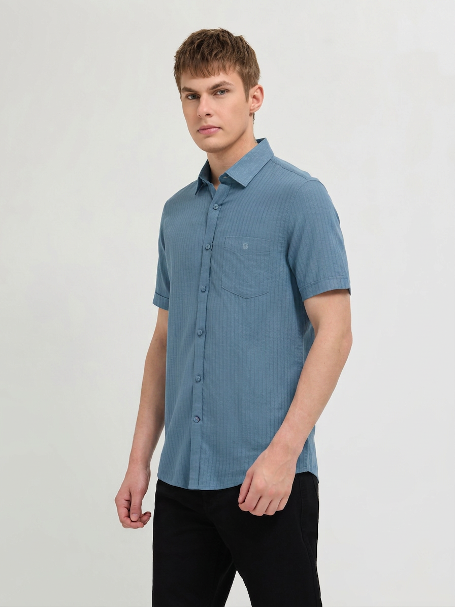 mens solid casual shirt