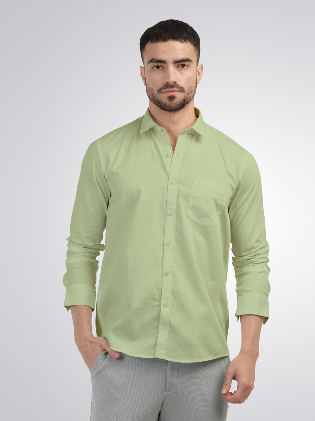 Sap Linen Blend Solid Shirt