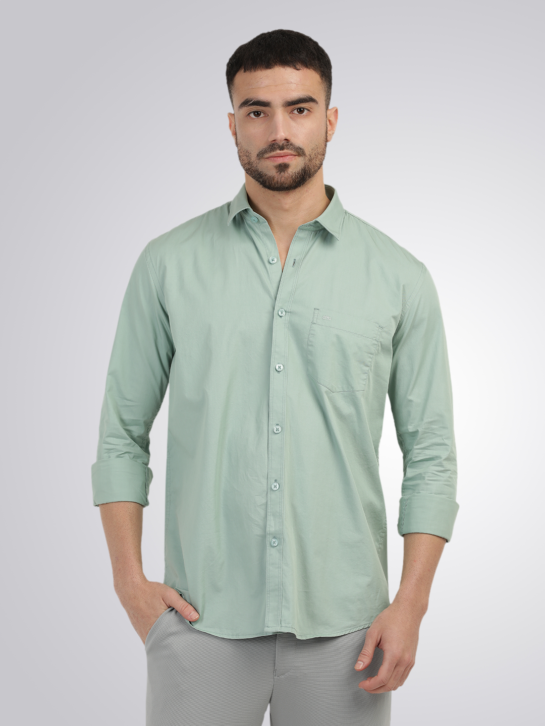 apple green shirt
