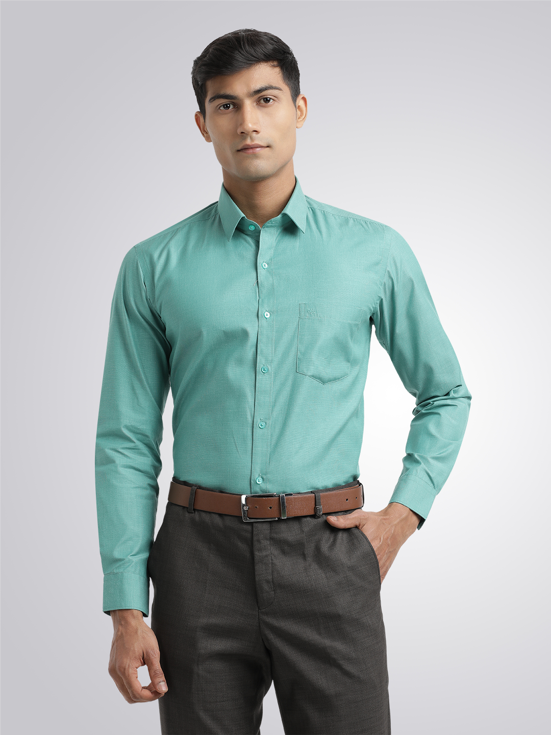 aqua green shirt