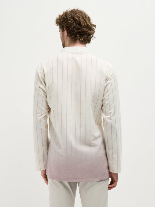 Peach Casual Stripes Kurta