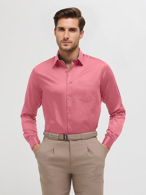 Deep Rose Solid Formal Shirt