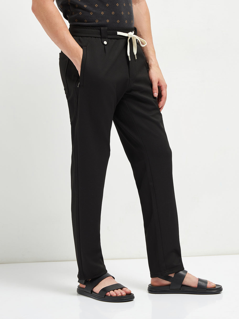 black casual trousers