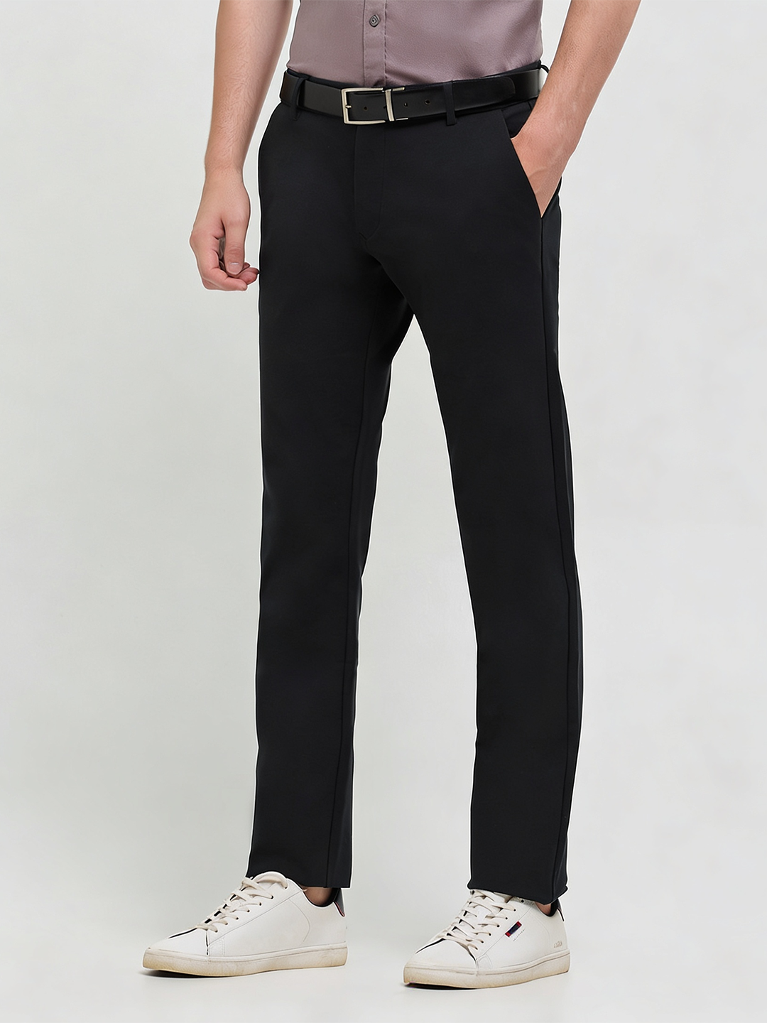 black casual trousers