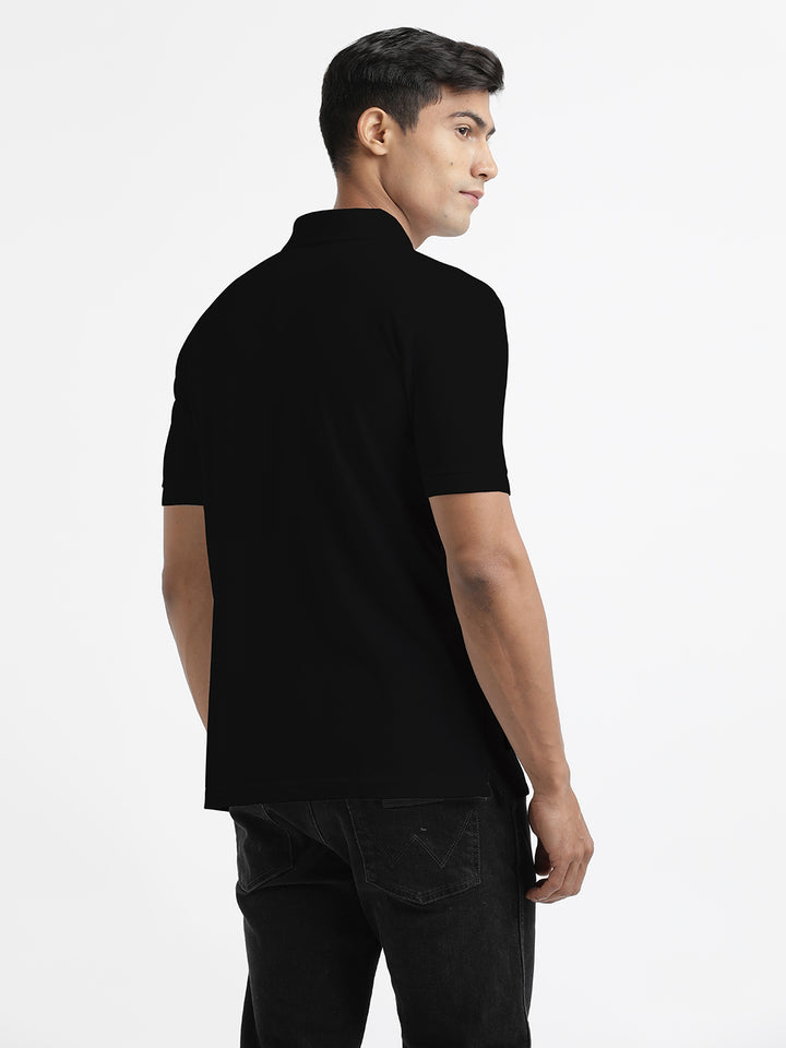 black collar t shirt men