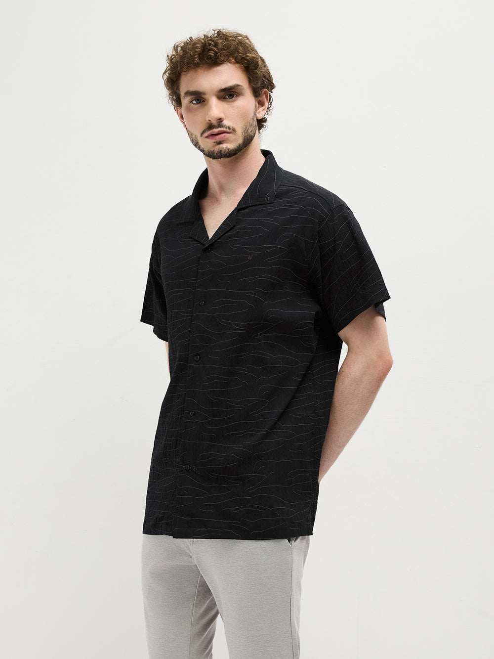 black line shirt