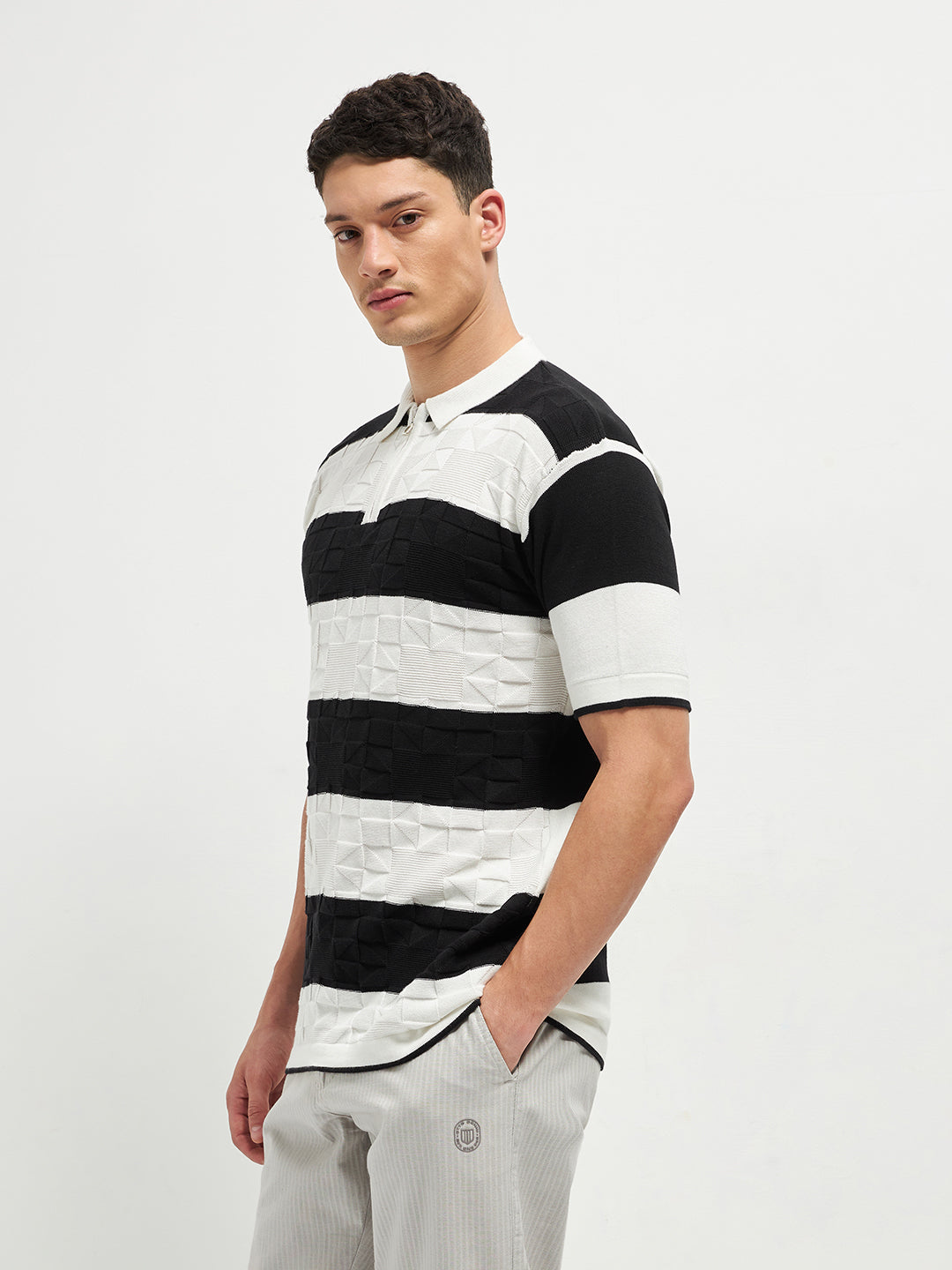 black plain polo t shirt