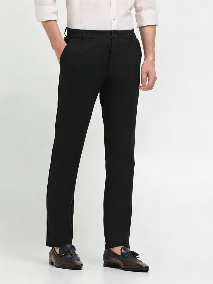 black solid trousers