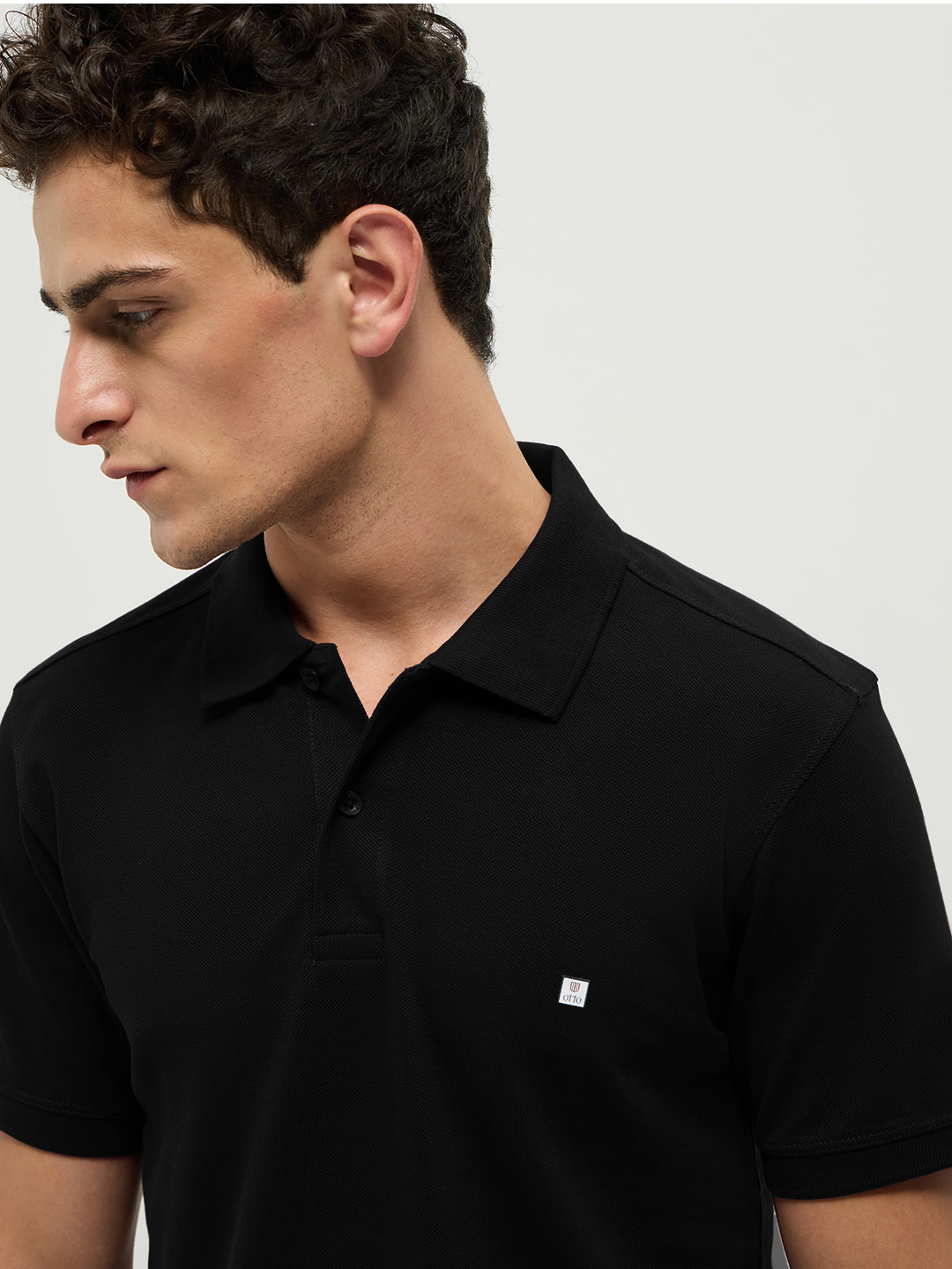 black t shirt branded