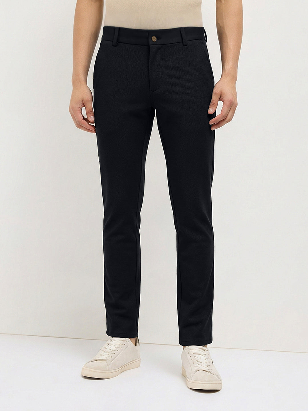 blue casual trousers