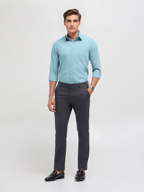 Ocean Mist Blue Solid Formal Shirt