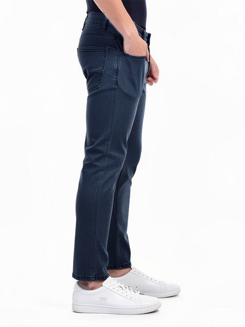Blue Grey Faded Denim Trousers