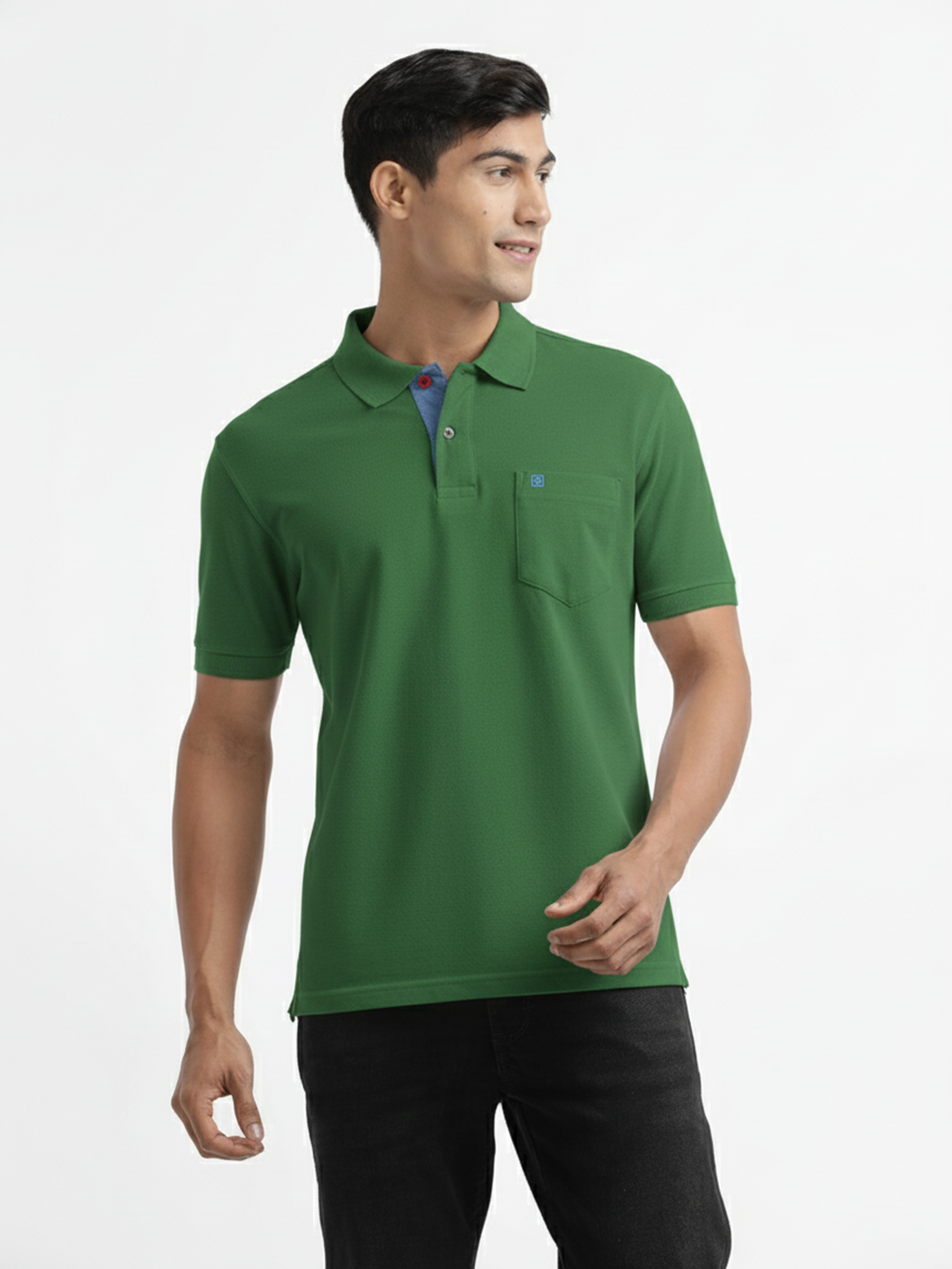 bottle green polo t shirt