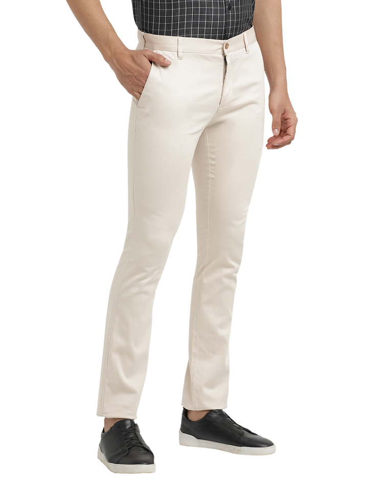 branded cotton trousers