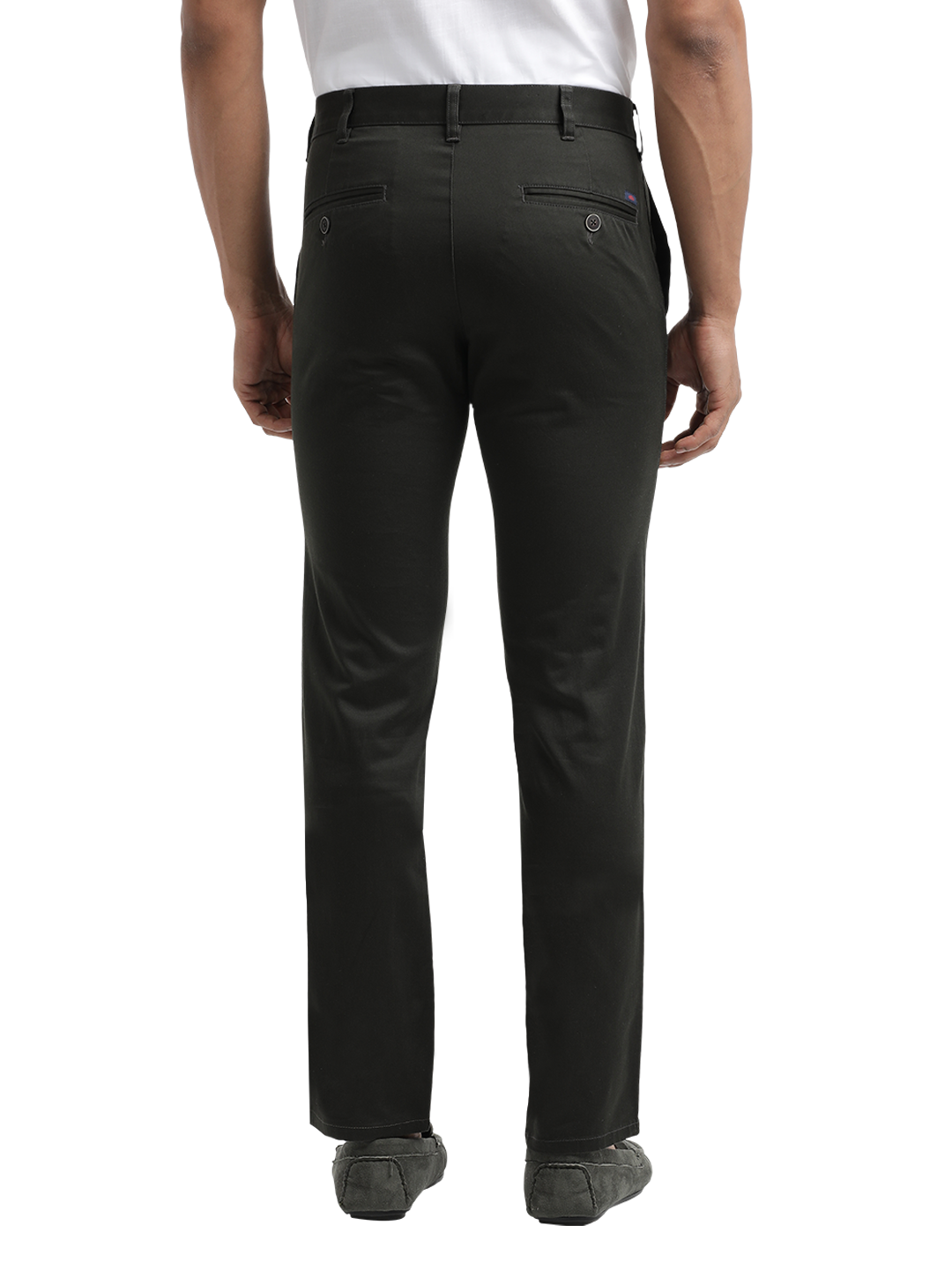 branded cotton trousers