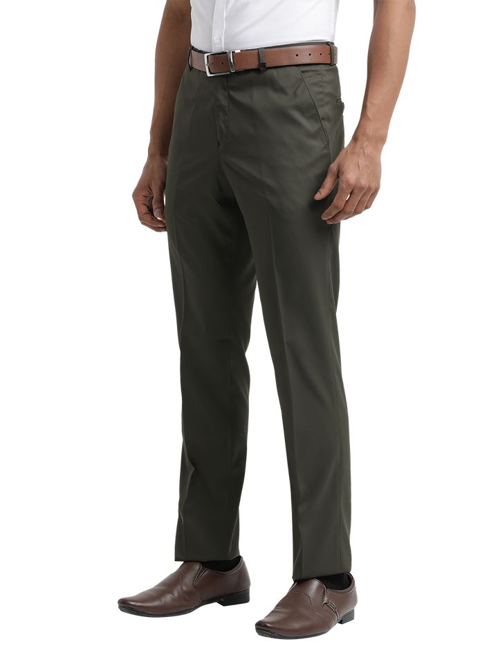 branded cotton trousers