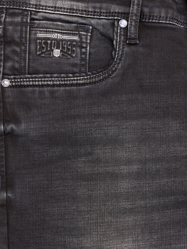 Dark Blue Faded Denim Trousers
