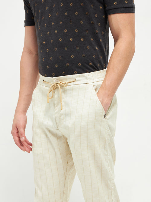 Cream Casual Traveler Trousers