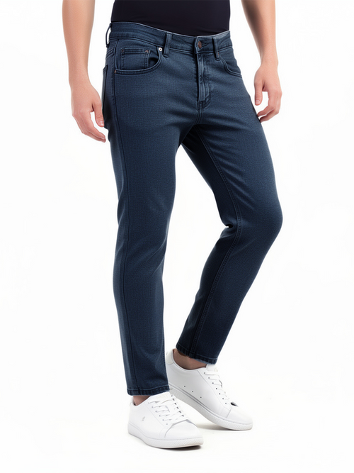 Blue Grey Faded Denim Trousers