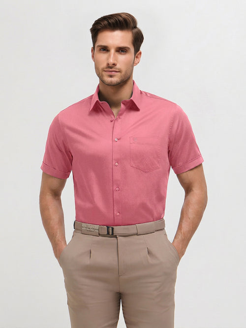 Deep Rose Solid Formal Shirt