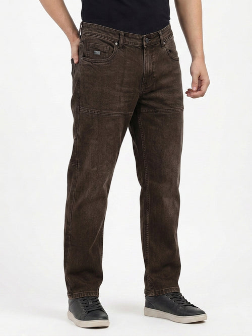 Burnt Brown Denim Trousers