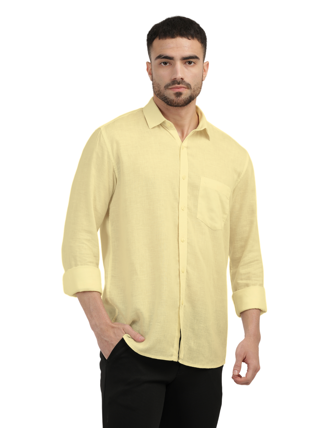butter yellow shirt