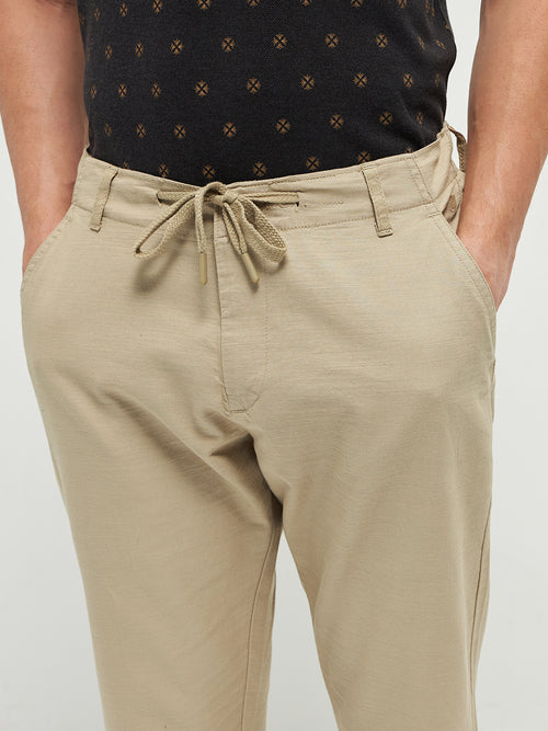Khaki Casual Traveler Trouser
