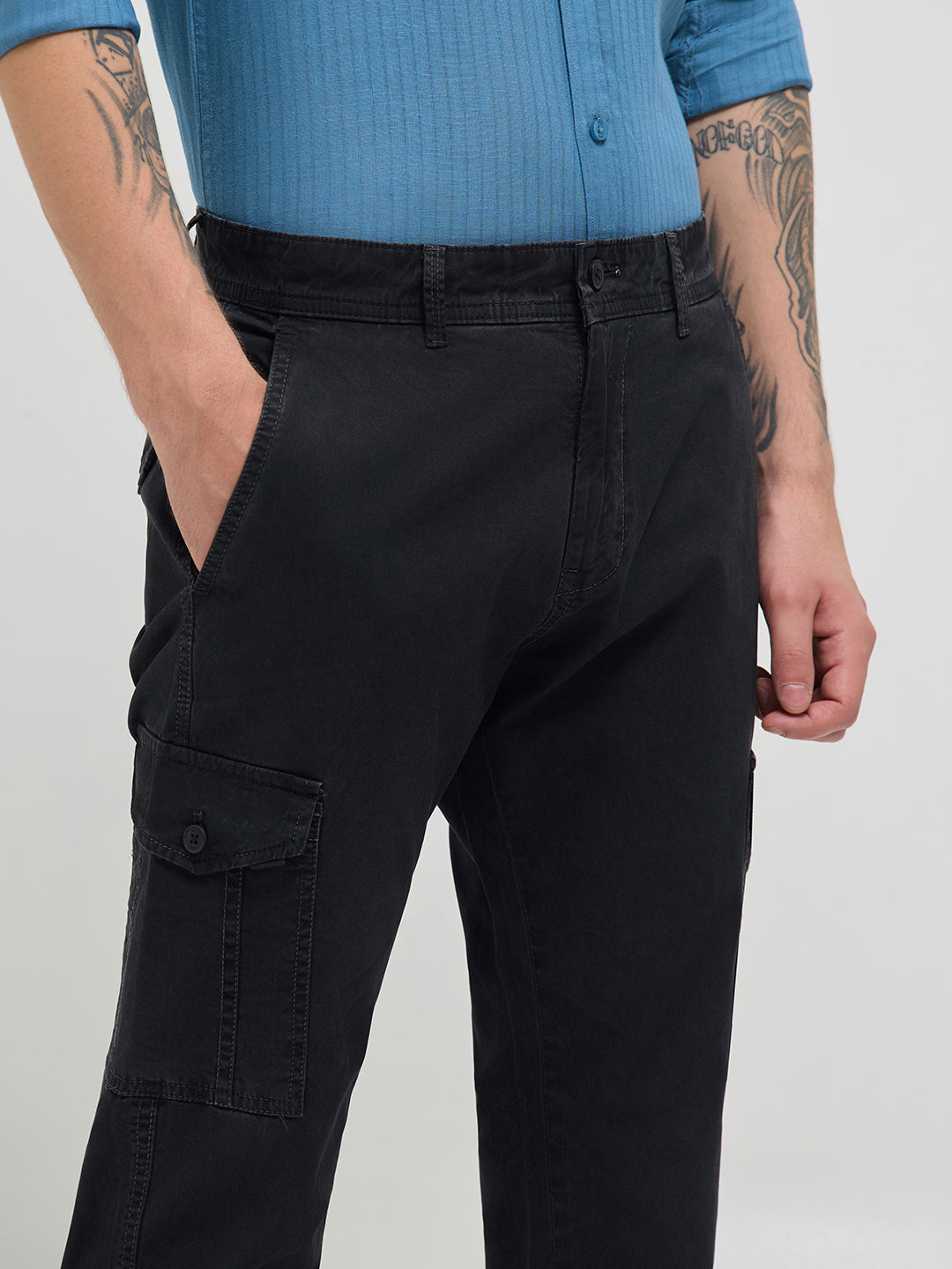 mens casual cotton trousers