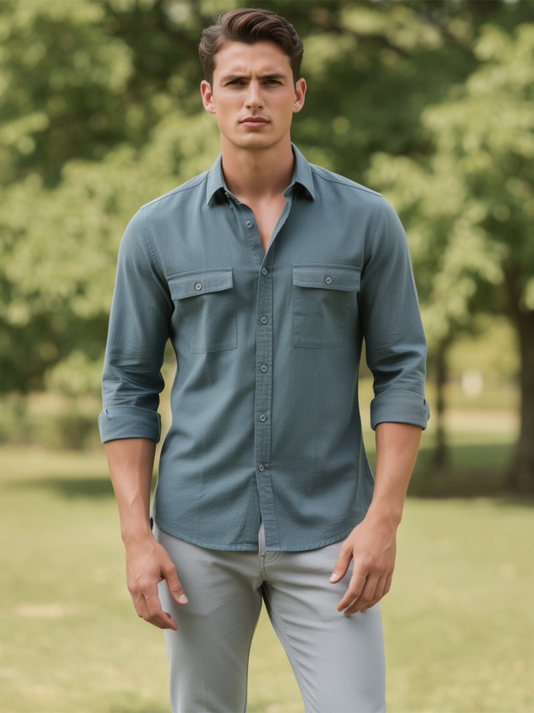 casual plain shirts mens