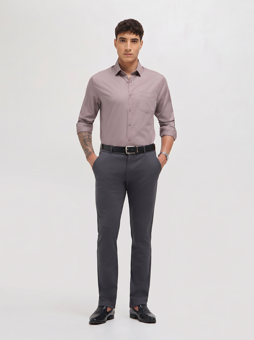 Light Khaki Solid Casual Shirt