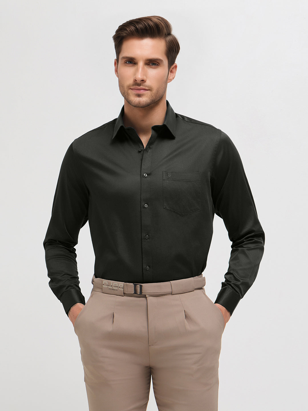 charcoal grey shirt