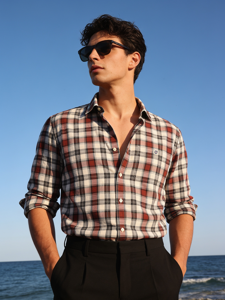checked casual shirt