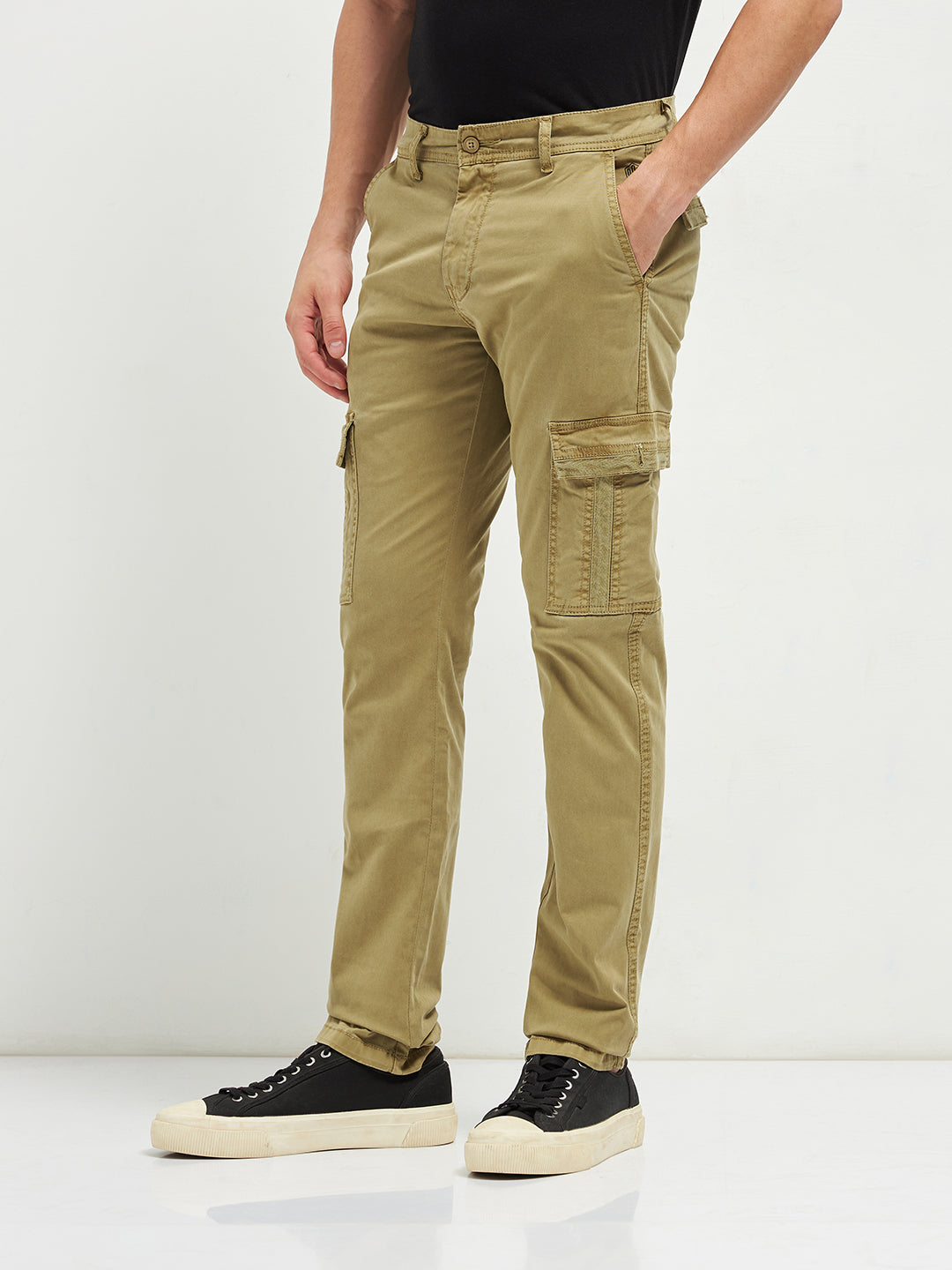 cotton blend trousers
