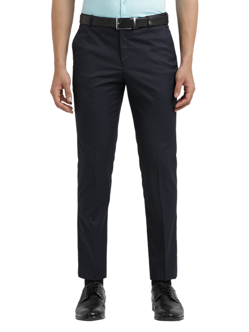 Navy Micro Dobby Formal Trousers