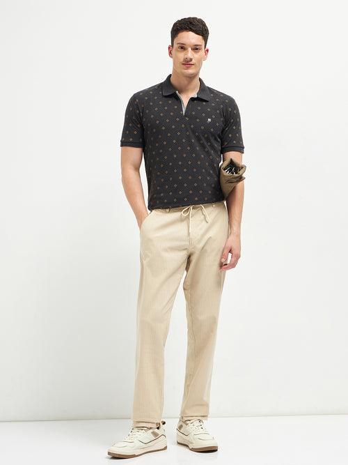 Beige Pure Cotton Traveler Trouser