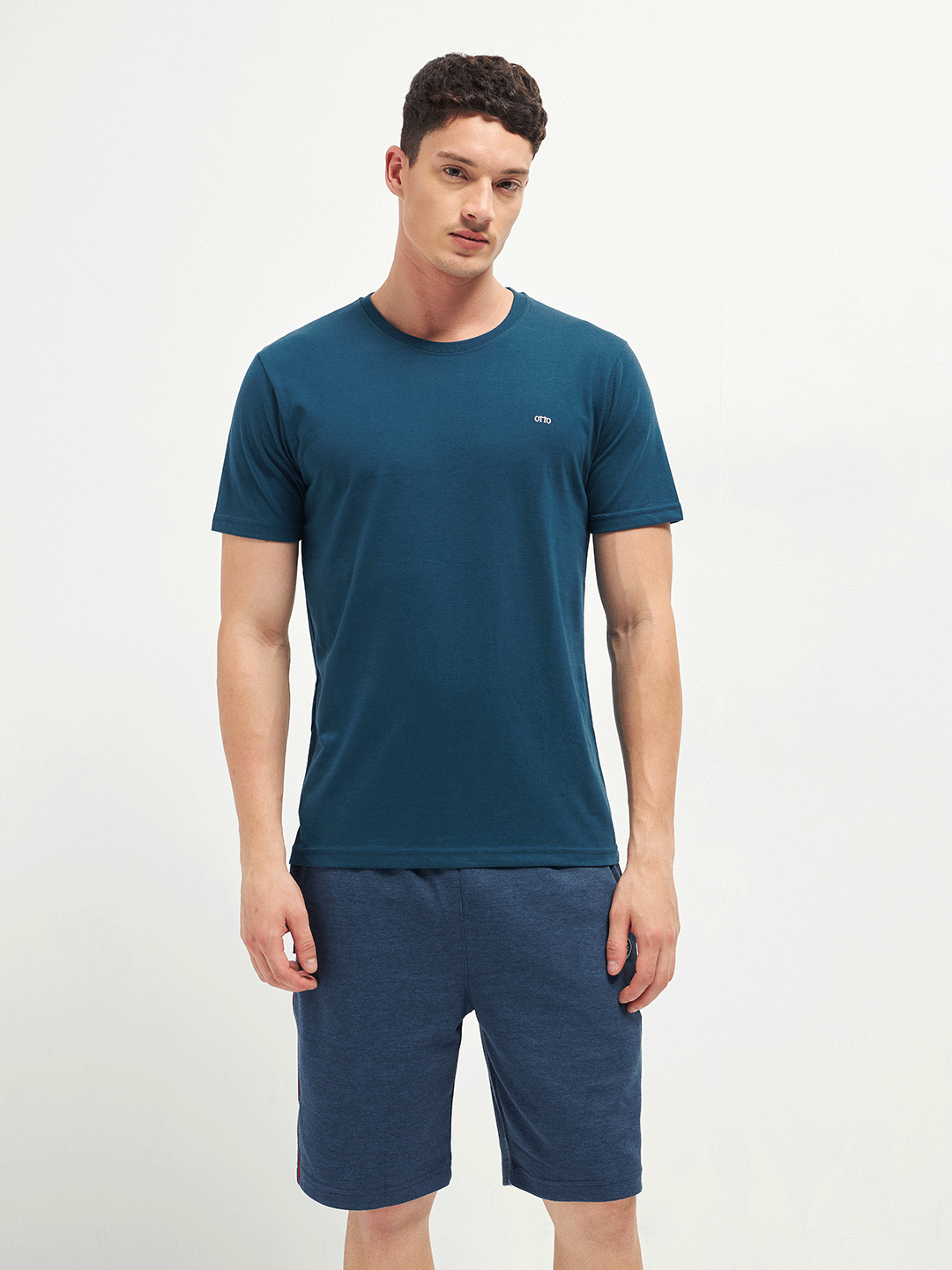 crew neck blue