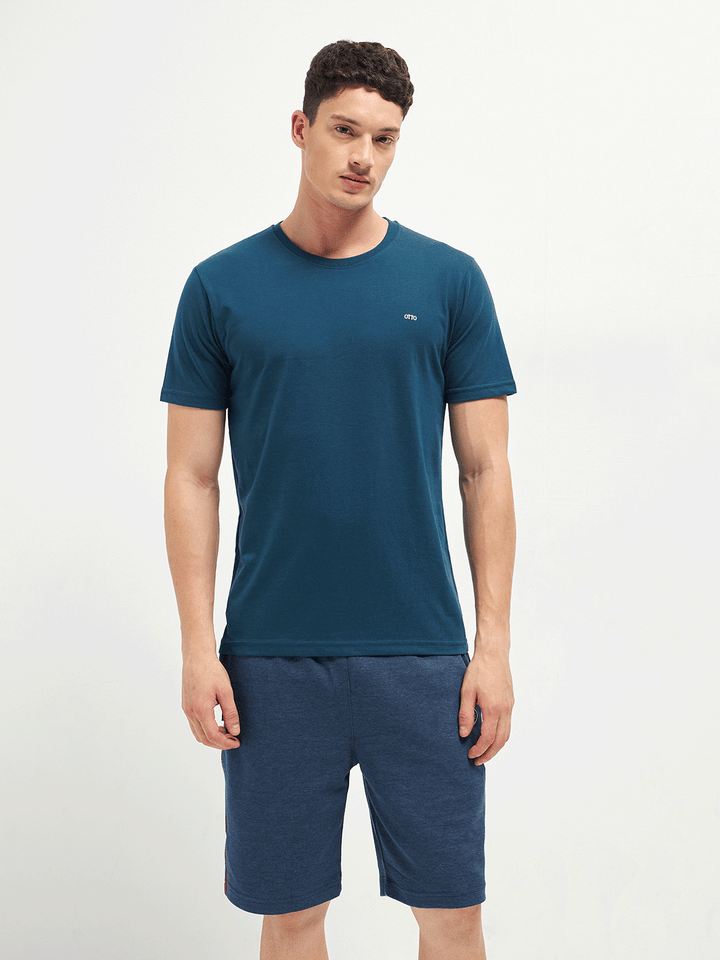crew neck blue