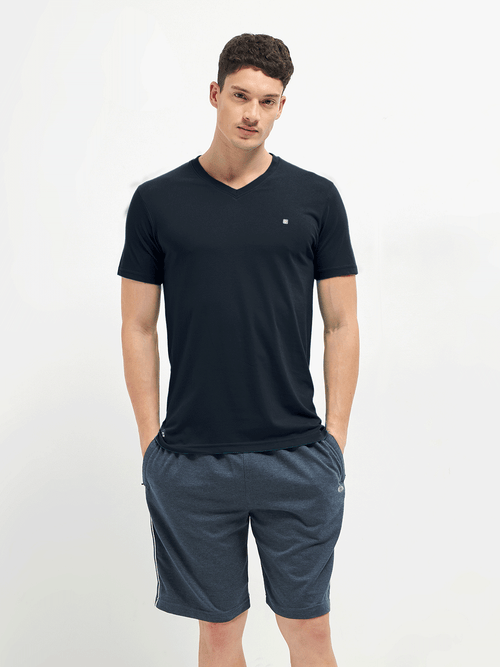 Lotto T-Shirt V Neck Medieval Blue
