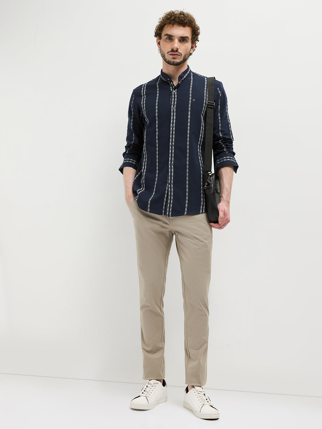 dark blue casual shirt