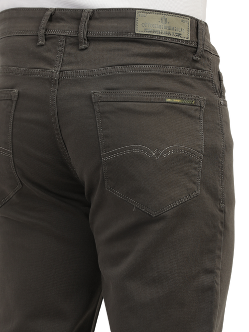 Olive Denim Core Trousers