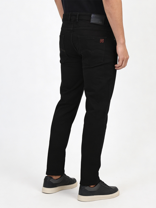Deep Black Denim Trousers