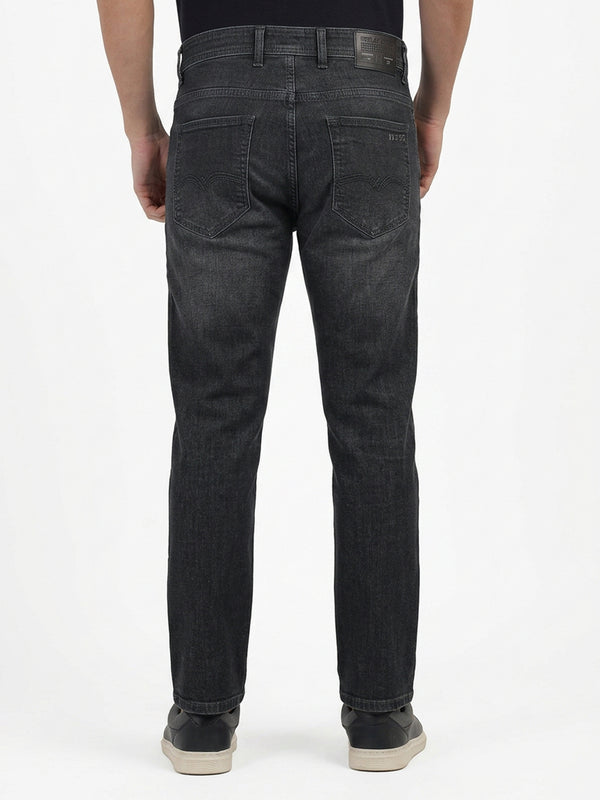 Dark Green Faded Denim Trousers