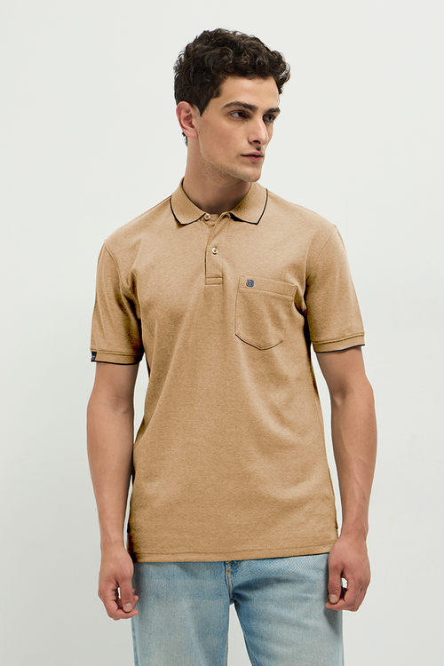 OTTO Essentials Ferro Polo T-Shirt for Men | Dual Tone Premium Dust Strom Polo Tee