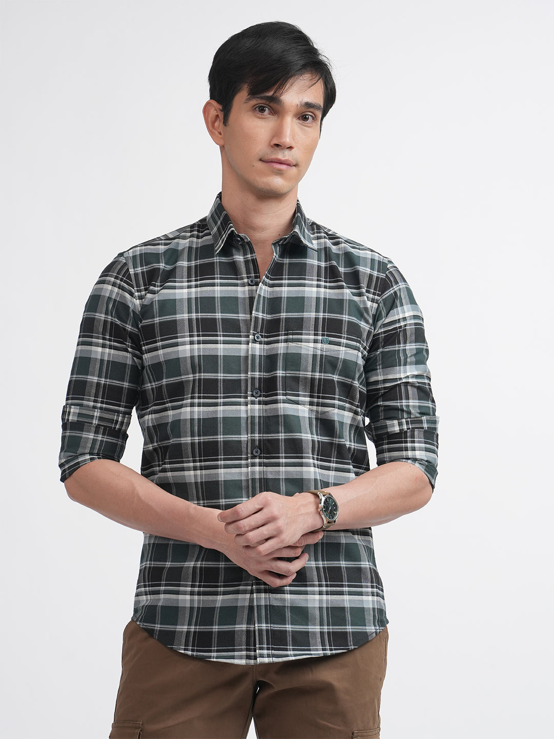 emerald green shirt