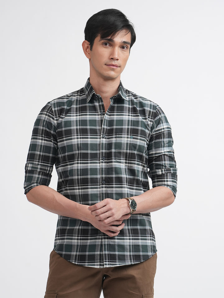 emerald green shirt