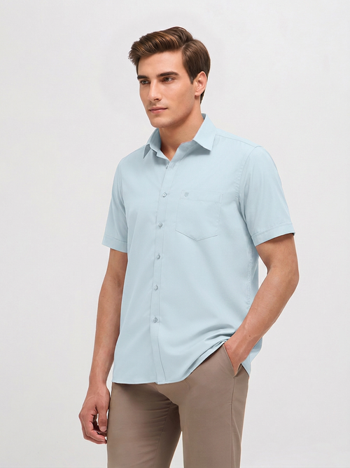 Light Blue Solid Formal Shirt
