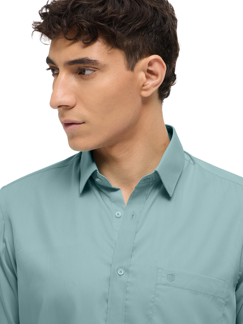 Light Mint Solid Formal Shirt