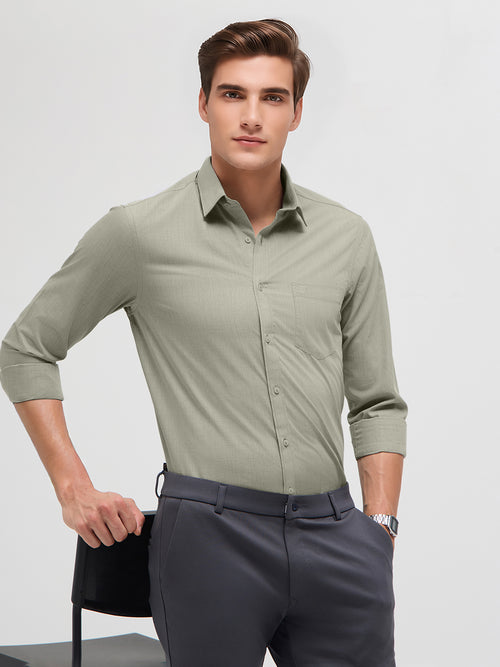 Mossy Sage Solid Formal Shirt