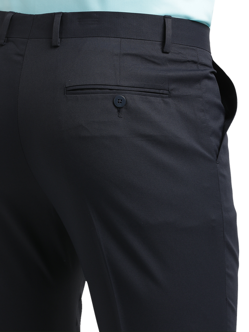 Navy Micro Dobby Formal Trousers